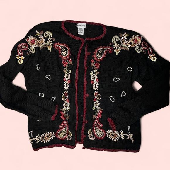 Vintage bonworth cotton black embroidered - Picture 1 of 4